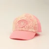 Ariat Infant Girls Pink With Lace Overlay Ball Cap