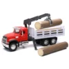New Ray Toys 1:18 Scale Mack Granite Log Truck With Crane
