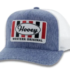 Hooey Sudan Denim/White 5-Panel Youth Trucker Cap - Youth