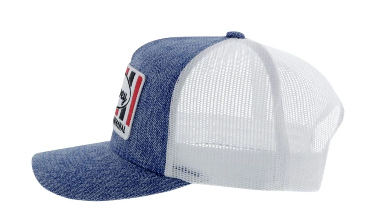 Hooey Sudan Denim/White 5-Panel Youth Trucker Cap - Youth - Image 2