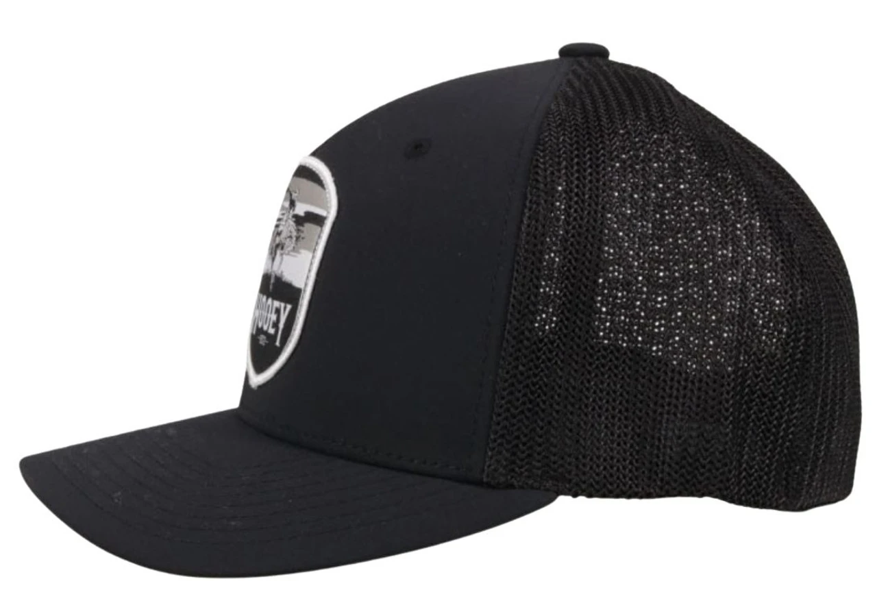 Hooey Cheyenne Black 5 Panel Flexfit With Black & White Patch - Youth - Image 2