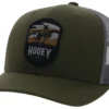 Hooey Cheyenne Olive/Grey 6 Panel Trucker Cap With Black/Tan/Grey Patch - Youth