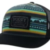 Hooey Doc Turquoise/Black 5 Panel Trucker Cap With Black/White Rectangle Patch - Youth