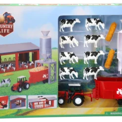 Country Life Cow And Barn Playset