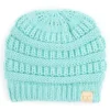 C.C Beanie Girls Solid Fuzzy Lined Mint Beanie
