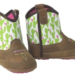 M&F Girls Anaheim Ariat Lil' Stompers Infant Boots Brown