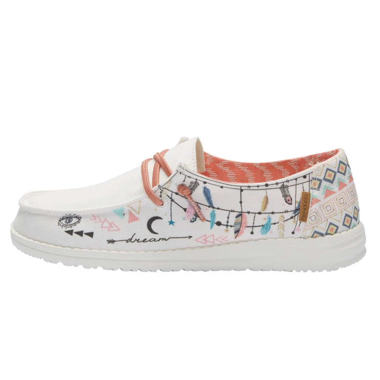 Hey Dude Girls Wendy White Doodle Bohon Casual Shoes - Image 3