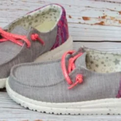 Hey Dude Girls Youth Wendy Funk Grey