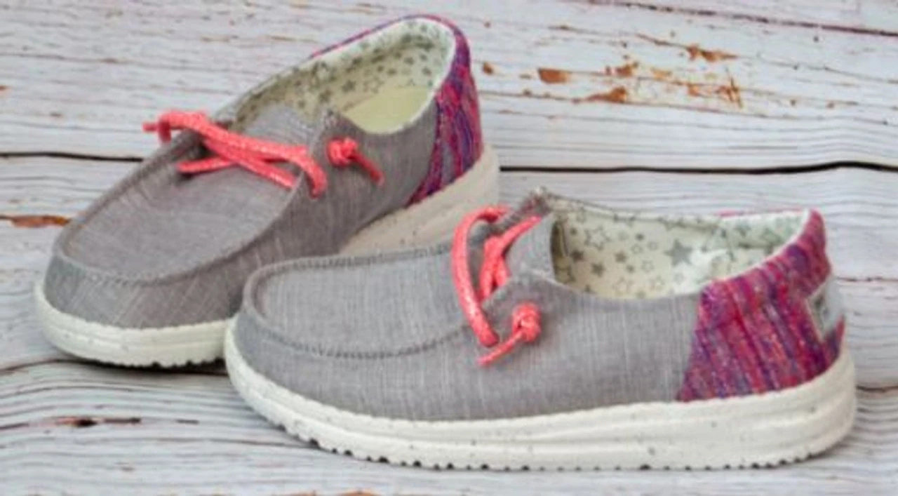 Hey Dude Girls Youth Wendy Funk Grey