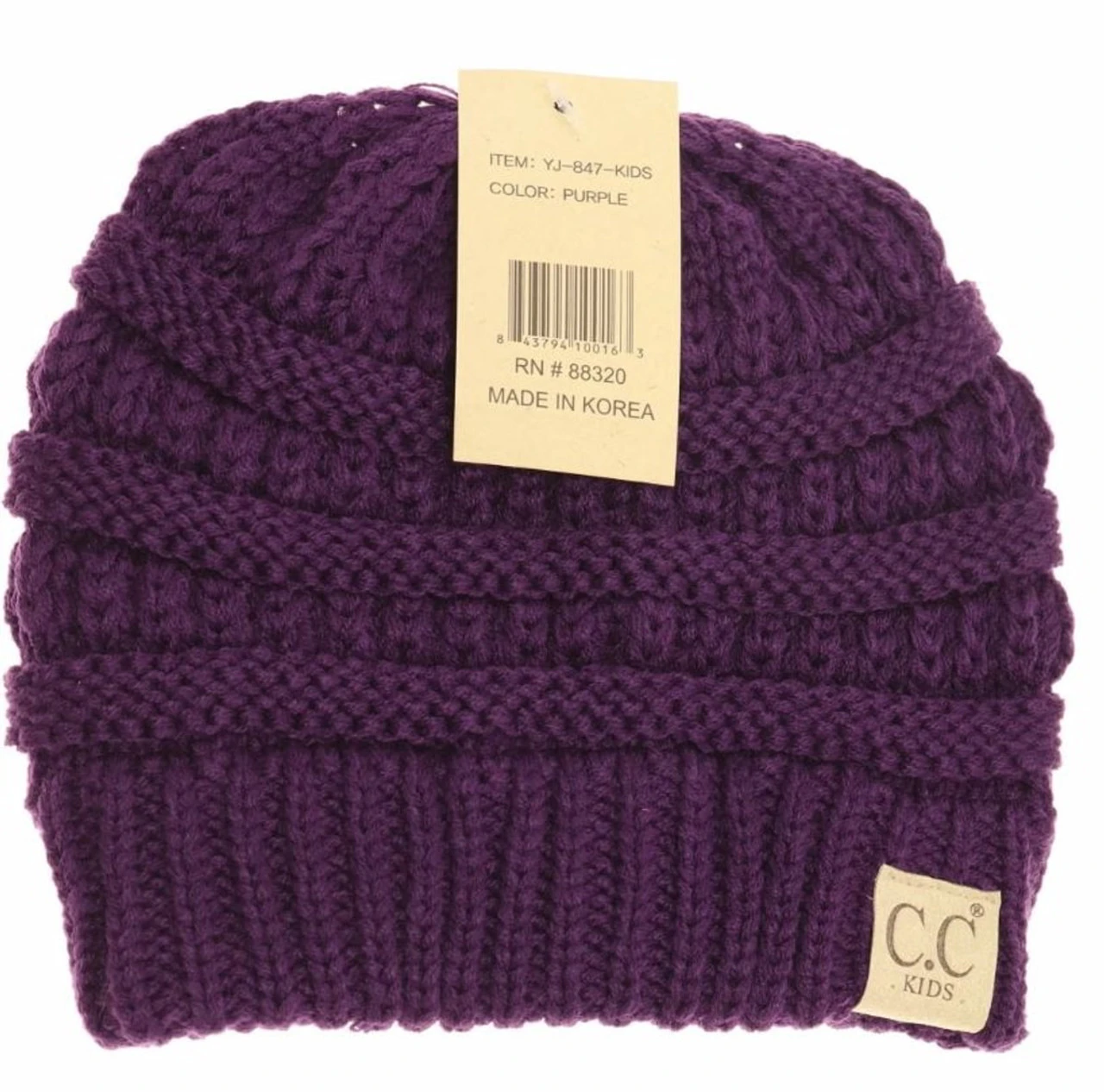 C.C. Beanie Girls Solid Knit Beanie -YJ847 - Image 3