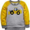 John Deere Boys Grey & Yellow Loder Crew Neck Pullover