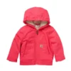 Carhartt Girls Raspberry Canvas Insulated Hooded Active Jac