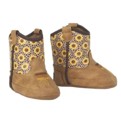 M&F Cheetah & Sunflower Baby Bucker Boot For Girls
