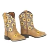 M&F Cheetah & Sunflower Twister Childrens Boot For Girls