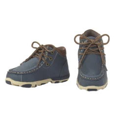 M&F Jayden Leather Accent Twister Chukka Childrens Boots For Boy