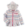 Wrangler Infant Girl's Ruffle Hem Zip Up Hoodie In Multi Colored Aztec Print