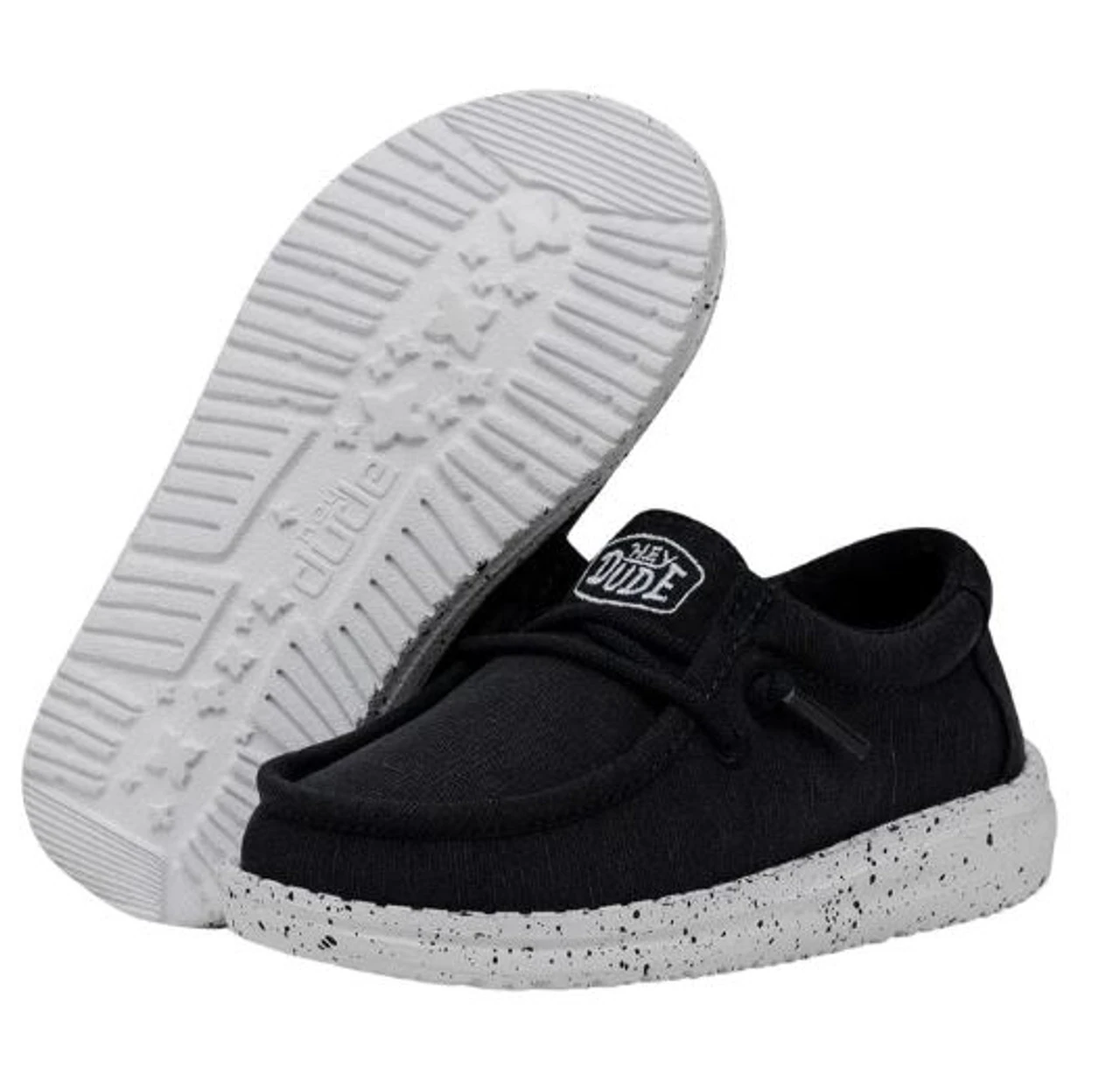 Hey Dude Wally Youth Slub Canvas Black - Image 2