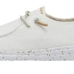 Hey Dude Children's Wendy Chambray Woven White Sand Slip Ons