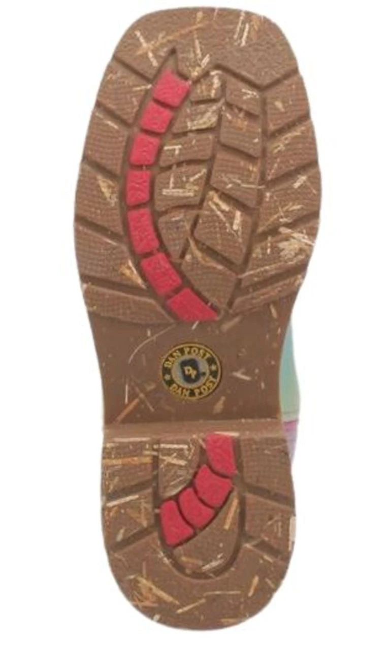 Dan Post Girls Youth 9" Pull On Ombre Rainbow Multi Western Boots - Image 6