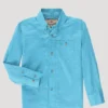 Wrangler Boys Teal Classic Long Sleeve Shirt