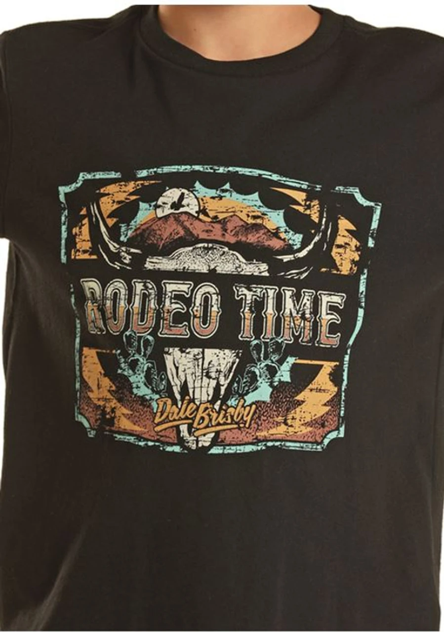 Rock & Roll Cowboy Boy's Dale Rodeo Time Black Short Sleeve Shirt - Image 2