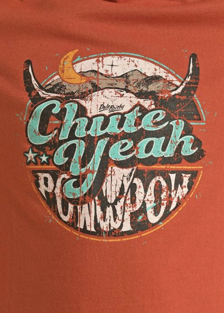 Rock & Roll Cowboy Boy's Dale Chute Yeah Rust Short Sleeve Shirt - Image 2