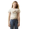 Ariat Girls R.E.A.L. Oatmeal Heather Caballo Tee