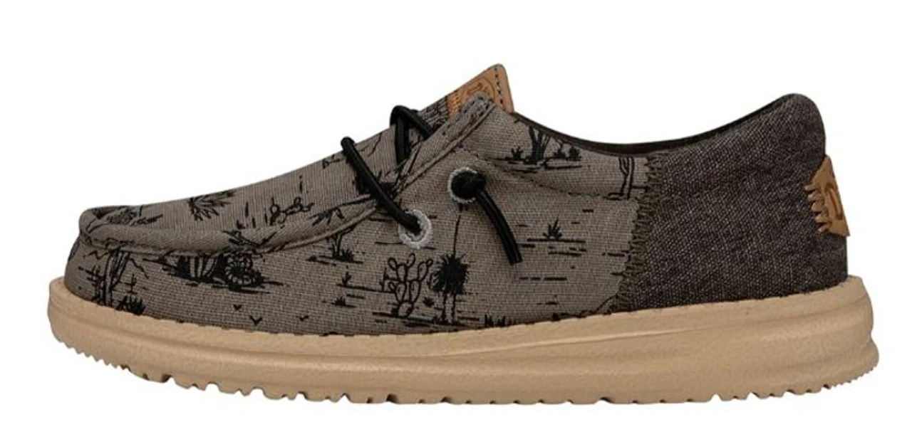 Hey Dude Boys Wally Youth Desert Olive