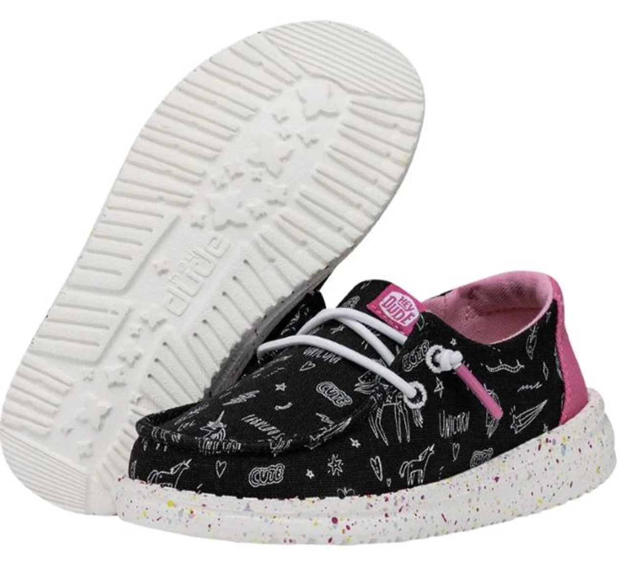 Hey Dude Girls Wendy Toddler Unicorn Black Casual Shoes - Image 3