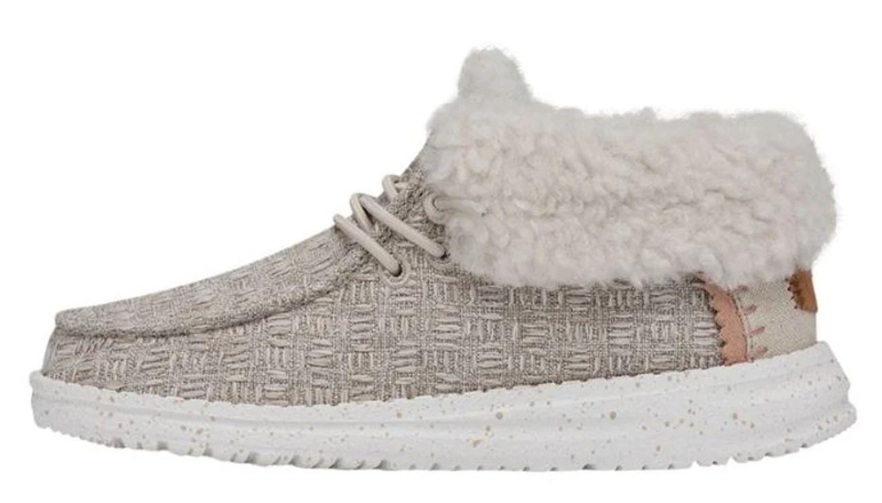 Hey Dude Girls Wendy Fold Youth Stitch Cozy Tan Casual Boots