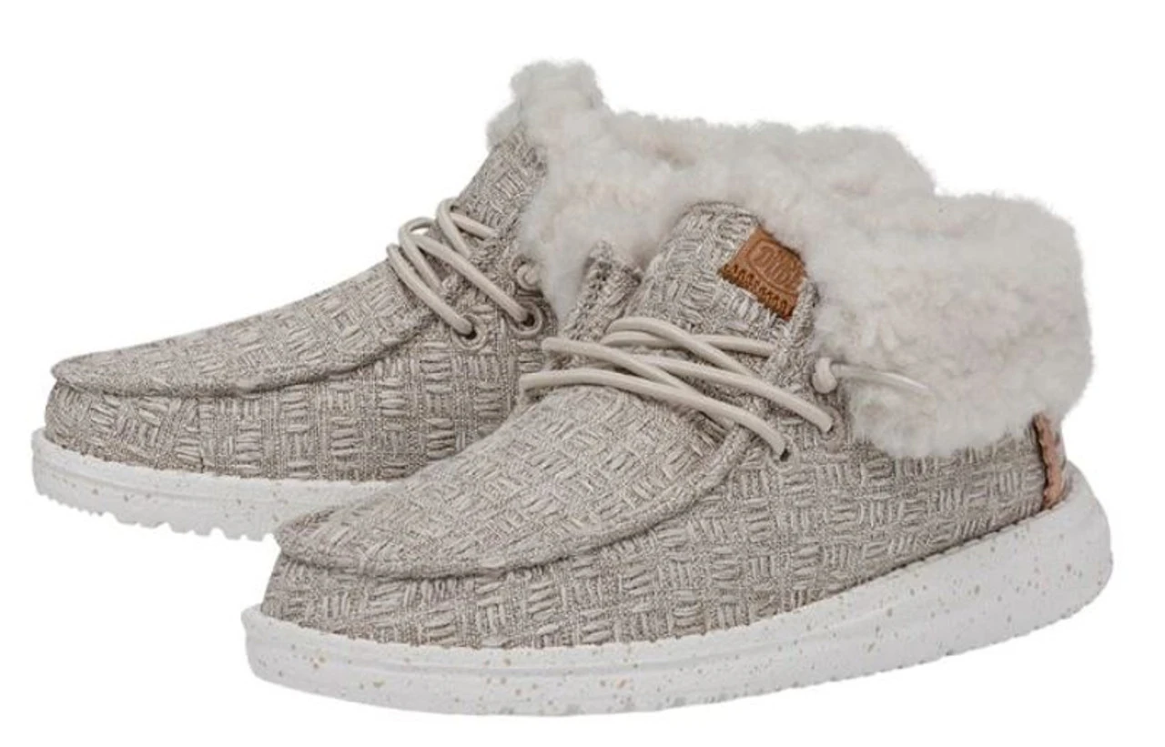 Hey Dude Girls Wendy Fold Youth Stitch Cozy Tan Casual Boots - Image 2