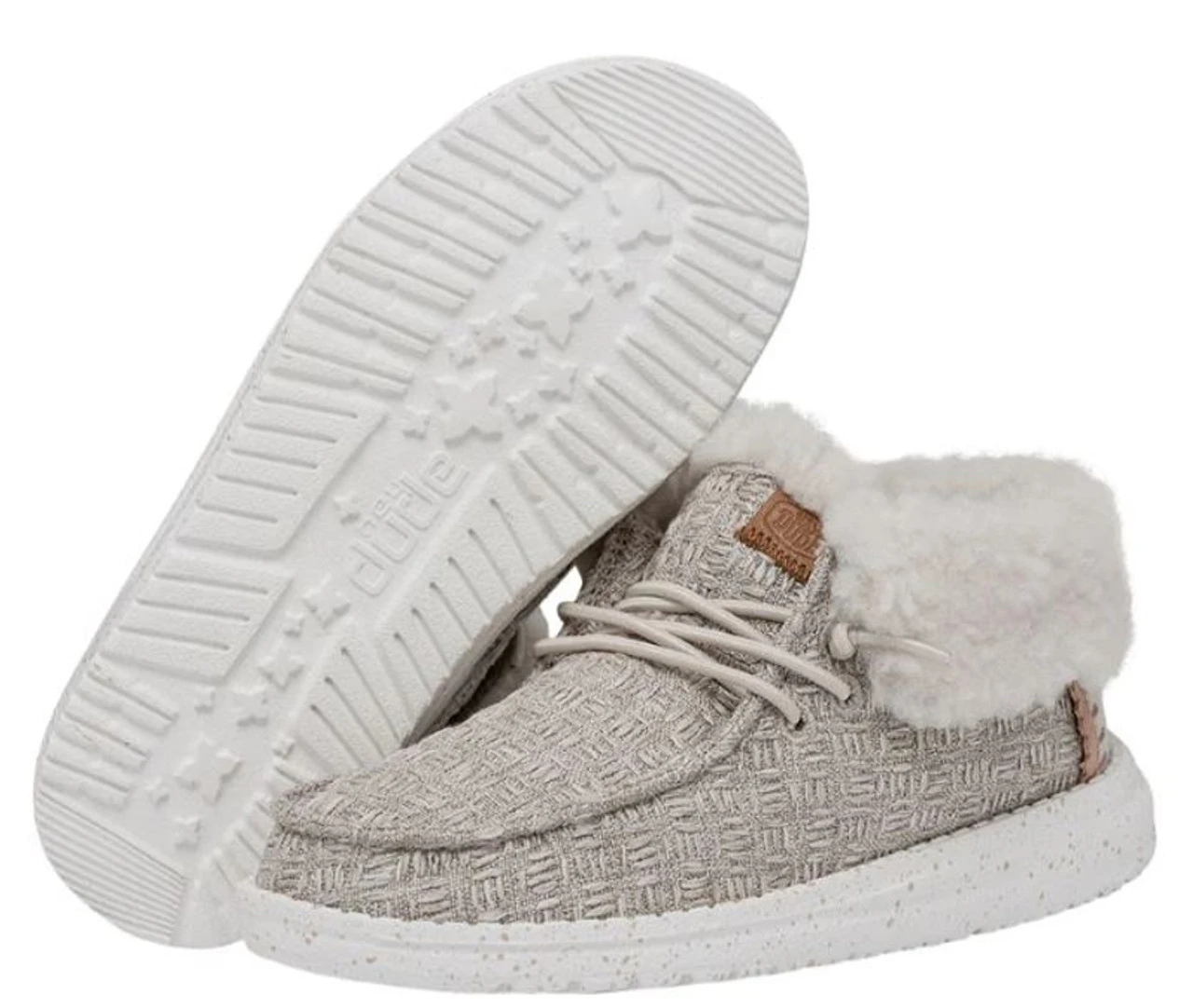 Hey Dude Girls Wendy Fold Youth Stitch Cozy Tan Casual Boots - Image 3