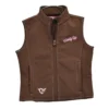 Cowgirl Hardware Toddler Girls Giddy Up Clay Brown Vest