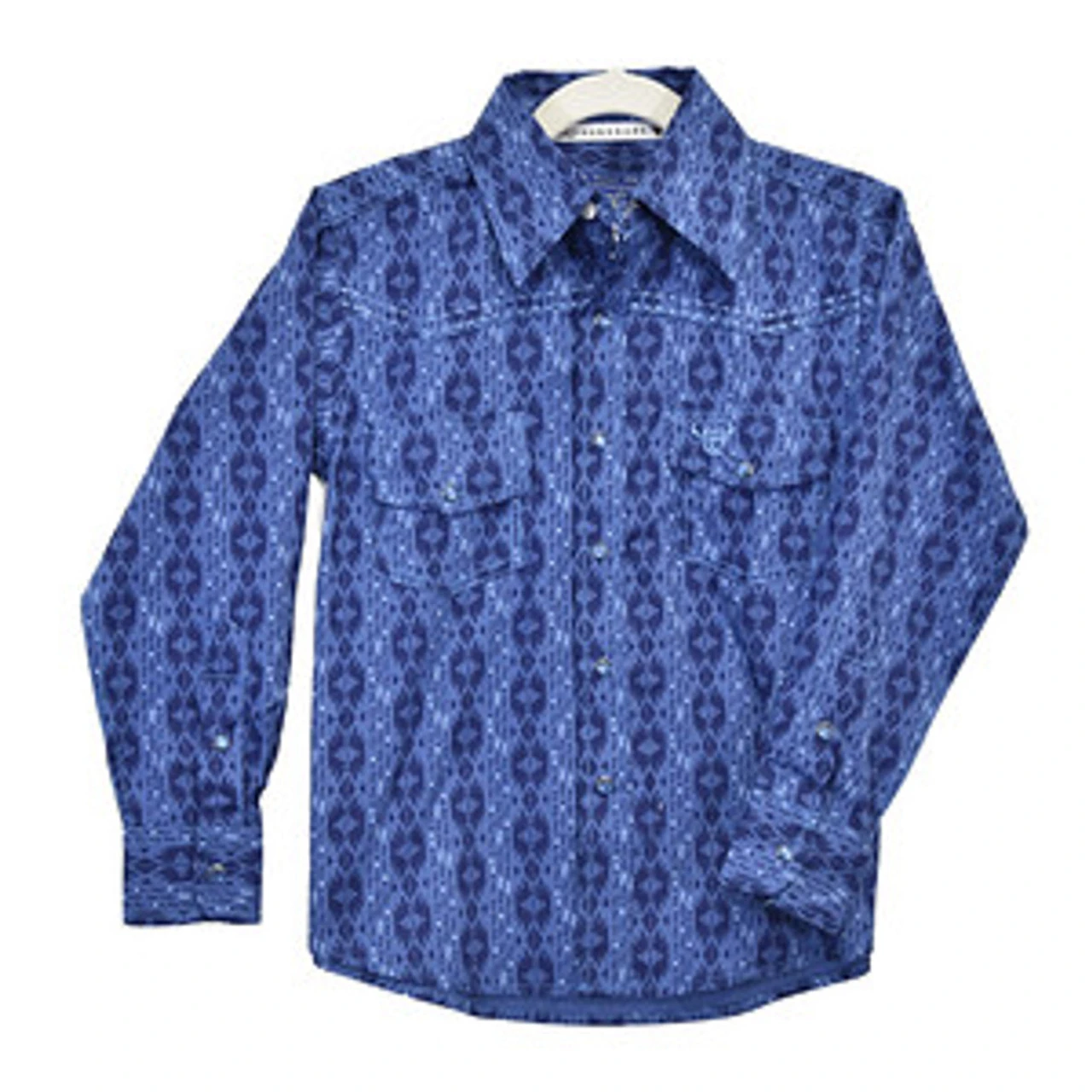 Cowboy Hardware Boy's Blue Aztec Print Long Sleeve Shirt