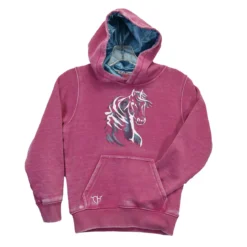 Cowgirl Hardware Toddler Girls Horse Graphic Pink Fleece Pullover Hoodie