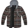 Victory Sportswear Boy's Quilt Lined Hooded Flannel Shirt Jacket