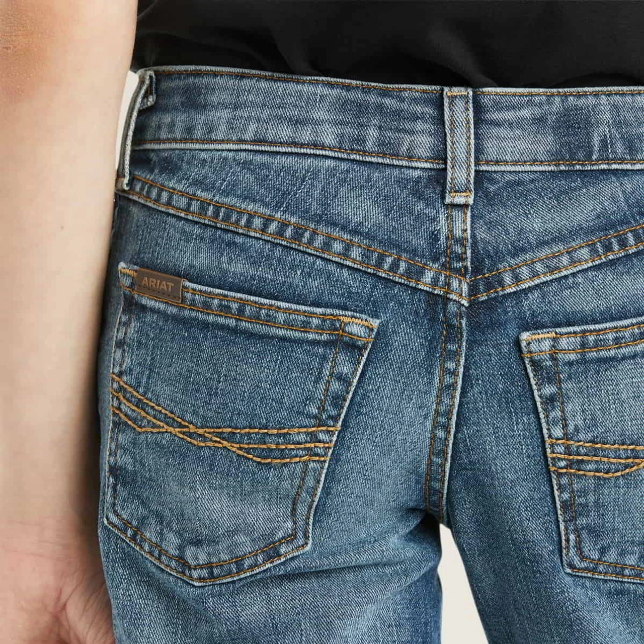 Ariat Boys B5 Stretch Drifter Legacy Stackable Straight Leg Jean - Image 2