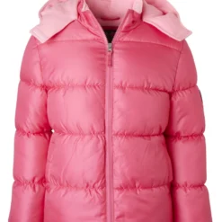 Pink Platinum Girl's Ripstop Pink Glow Puffer Winter Jacket